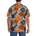 thumbnail image 3 of Susaid Whimsical peony blossom Print Men's Polo Shirts Button Down Short Sleeve Casual Summer Beach Vintage Shirts for Men-XX-Large, 3 of 5