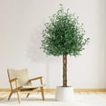 thumbnail image 2 of 67" Artificial Plant Olive Tree Faux Plant for Home Decor Indoor Outdoor Office, 2 of 7