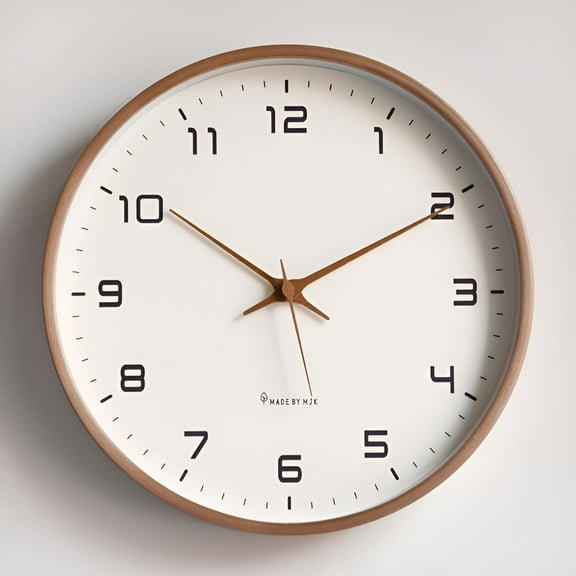 DESIGNICE Solid Wood Simplicity Wall Clock Living Room Home Decorate Clock Mute Clock Japanese Style Fashion Modern Light Luxury Creative Clock