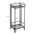 thumbnail image 6 of Pemberly Row Contemporary Two-Tier Tall Folding Black Metal Stand, 6 of 7