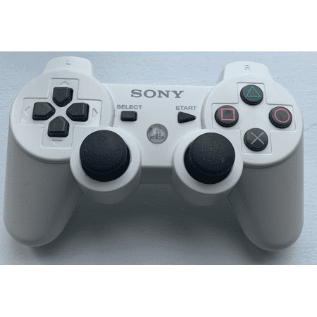 Authentic Play Station 3 PS3 Sixaxis Dualshock 3 Wireless Controller - White - 100% OEM