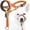 Orange, variant on Dog Muzzle with Leash, Padded No-Pull Head Halter for Dog Training, Heavy Duty Leash for Easy Walking, Orange