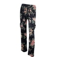 thumbnail image 6 of Edvintorg Women's Casual Loose Wide Leg Pants Harajuku Fashion Flower Print High Waist Pants Summer Wide Leg Long Lounge Pant With Pocket On Clearance, 6 of 6