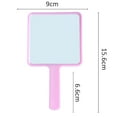 thumbnail image 2 of Hand Mirror Salon Barber Hairdressing Handheld Mirror with Handle(Square ), 2 of 5