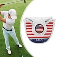 thumbnail image 4 of PU Leathe golf Cover Club Headcover Interior Portátil Ligero Golf Mallet Putter Head Cover Golfista Cola Cubierta de putter de mazo de golf, 4 of 8