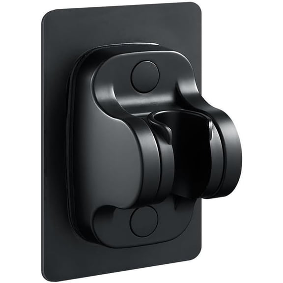 Self Adhesive Shower Head Holder-Adjustable Handheld Shower Holder NO Drilling Wall Mount Waterproof，Black Black