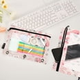 thumbnail image 4 of Hand Drawn Dogs and Flowers 2 Pack Pencil Pouch for 3 Ring Binder Smooth Zipper Folders with Pockets Clear Window Pencil Case, 4 of 6