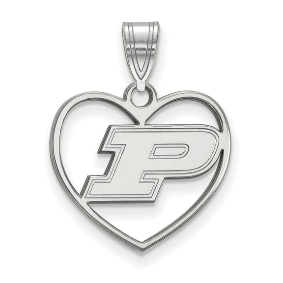 Women's Purdue Boilermakers Sterling Silver Logo Heart Pendant