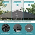 thumbnail image 5 of Sweecci 10x14FT Heavy Duty Outdoor Dog Kennel, Double Door Metal Dog Cage with 360° Feeding Door, Waterproof Roof, Secure Playpen for Large Dogs & Small Pets, Easy Assembly, 5 of 9