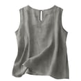 thumbnail image 7 of WAYUTE Tank Tops for Women Crewneck Sleeveless Solid Color Breathable Basic Shirts Loose Fit Camisole Top Trendy Beach Casual Outdoor, 7 of 7