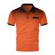 thumbnail image 5 of Blusa y camisa de manga corta con cuello vuelto para hombre, con solapa degradada de lunares y botones, deportiva, de poliéster, 5 of 5