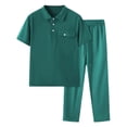 thumbnail image 5 of Ceisia Men's Slim Fit Solid Color Polo Shirt & Pants Set | Casual Two-Piece Outfit Gifts, 5 of 5