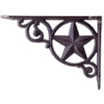 thumbnail image 2 of Floating Shelf Wall Bracket Rustic Star Brown Cast Iron 8.75" Deep Brace by Flag Emotes, 2 of 3