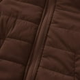 thumbnail image 3 of Cethrio Puffer Jackets for Boys Girls, Lightweight Warm Full Zip Winter Outerwear Coats Coffee Size 5-6 T, 3 of 8