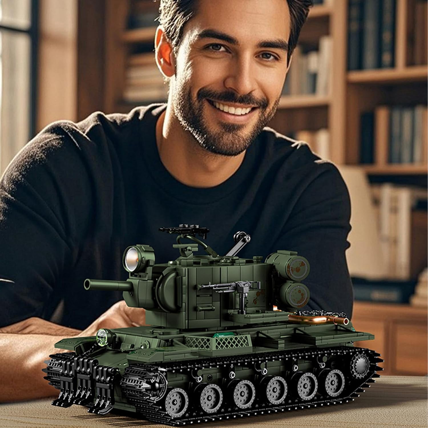 Honchoes WW2 Army KV-2 Heavy Tank Building Blocks Set Compatible