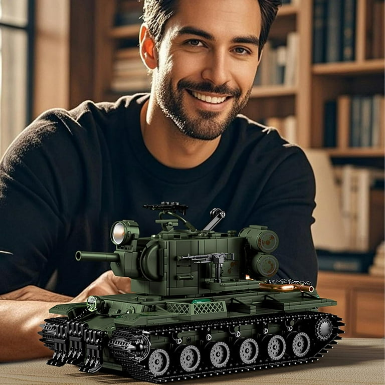Honchoes WW2 Army KV-2 Heavy Tank Building Blocks Set Compatible