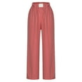 thumbnail image 6 of aidice Fall Casual Pants for Women Striped Elastic High Waisted Straight Leg Seniors Trousers, 6 of 7