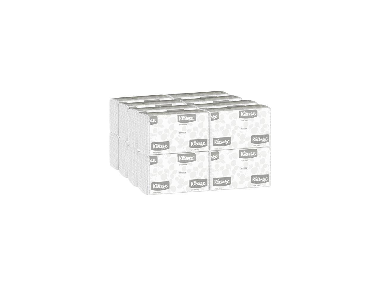Kleenex C-Fold Paper Towels, 1-Ply Paper, 10 1/8 in X 13 3/20 in, 150 Towels, 16 Packs, 2400 Total