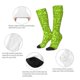 thumbnail image 3 of Fotbe Lime green glitter Calcetas Divertidas Estampadas para Hombre y Mujer, Calcetas de Algodón hasta la Rodilla para Caminar, Correr, Enfermería y Embarazo, 3 of 6