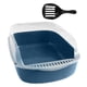 thumbnail image 2 of Caja de arena para gatos, arenero de viaje, portátil, grande, suministros para mascotas, abierto Azul, 2 of 9