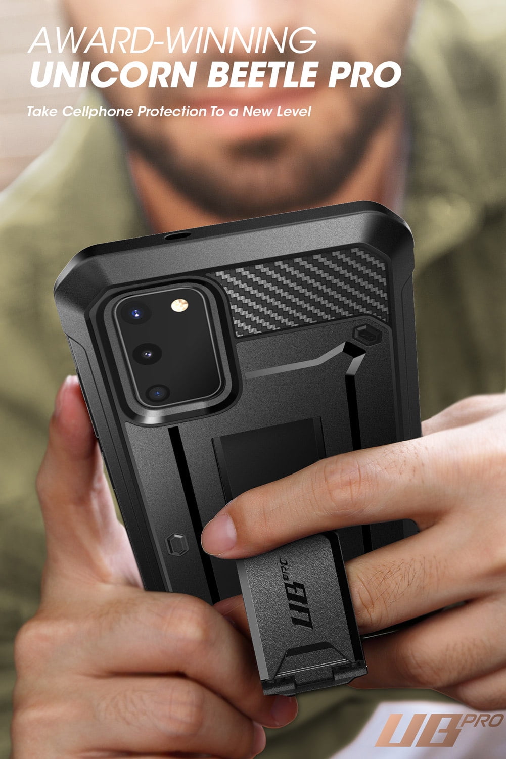 SUPCASE Unicorn Beetle Pro Series Case Designed for Samsung Galaxy S20 FE 5G (2020 Release), Full-Body Dual Layer Rugged Holster & Kickstand Case with Built-in Screen Protector (Black)