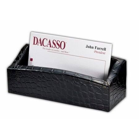 Black Crocodile Embossed BusIndia - INess Card Holder