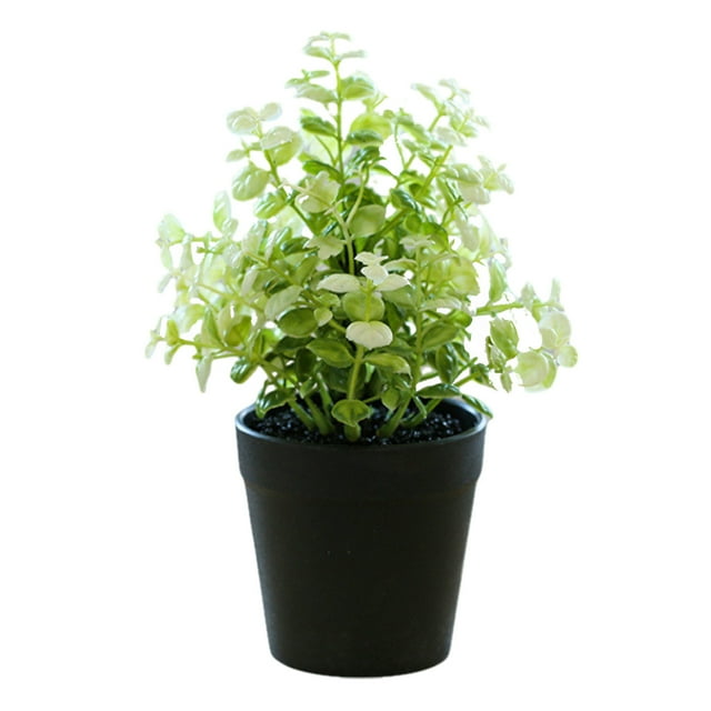 Bolas de flores y césped falso en macetas, adornos creativos pequeños, bonsái, planta artificial de plástico, decoración de interiores