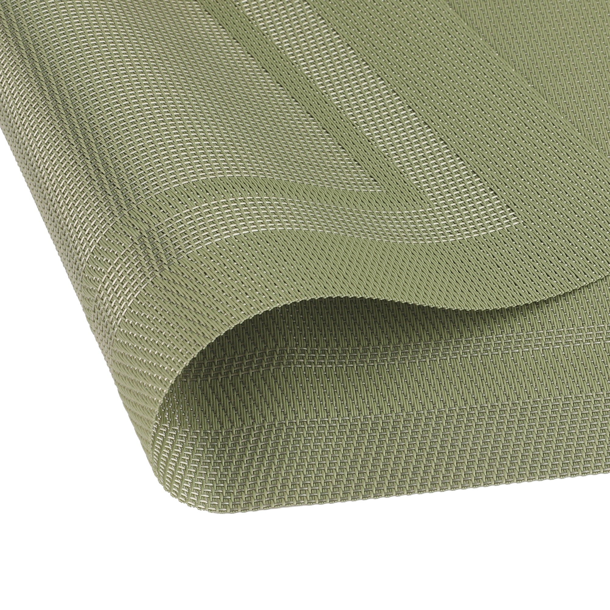 Unique Bargains Set of 6 Heat-resistant Washable Modern Polyvinyl Chloride Placemats Light Green 18x12 Inch