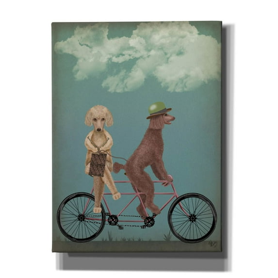 Epic Graffiti 'Poodle Tandem,' by Fab Funky, Canvas Wall Art, 40"x54"