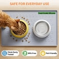 thumbnail image 3 of OTHER LOVE 22"x14" Silicone Pet Food Mat, Waterproof Non-Slip Dog Cat Bowl Mat with Raised Edge, Gray, 3 of 9
