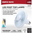 thumbnail image 2 of Satco S13148 20/30/40W LED HID Replacement Corncob, CCT Selectable 3000K-5000K, E26 Medium Base, Ballast Bypass Type B, 120-277V, 2900-6400 Lumens, IP65 Wet Location, Enclosed Fixture Rated, 2 of 10