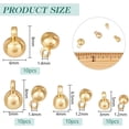 thumbnail image 2 of 40pcs Dangle End Beads 14K Gold Plated Brass Round Ball Charm 4 Sizes End Beads with Loop, 2 of 6