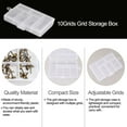 Uxcell Clear Plastic Grid Storage Box 6 Divided Compartments, Perfect
