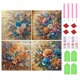 thumbnail image 1 of 4 Uds. 5D DIY Parcial Con Forma Especial Flores 30x30cm, 1 of 9