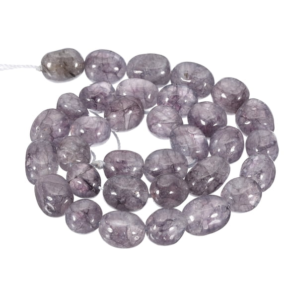 Uxcell Natural Stone Gemstone Beads, Cuboid Loose Semi Spacer Beads Crystal Agate Bead for Bracelet Necklace Jewelry Making Blue Grey