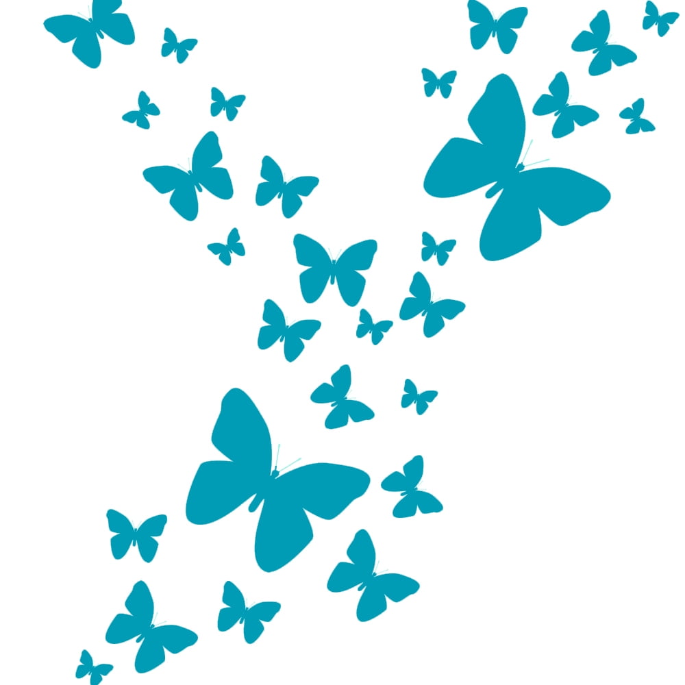 Butterflies Decal Sticker Personalize Gifts Name Or Text In Any Color 3.5" x 6" 