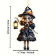 thumbnail image 3 of BinKFF Halloween Decorations Outdoor Hanging Witch Decor, Halloween Hanging Ghost Decorations Straw Windsock Pendant Ornaments for Patio Lawn Garden Party Halloween Decorations, 3 of 4