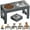 Gray, variant on X XBEN Elevated Dog Bowls, 5 Heights Adjustable Dog Raised Bowl Stand with Two 1000ML Stainless Steel Dog Food and Water Bowls, Pet Bowl Holder to Protect Dogs Joints for Small Medium Large Dog