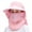 Pink, variant on Women Sun Wide Brim UV Protection Fishing Hats Foldable Ponytail Summer Hat with Detachable Flap