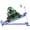 Blue, variant on Heavy Duty Lawn Mower Lift Jack – Adjustable Telescopic Maintenance Stand – 880 lbs Capacity, Secure Lock – Collapsible Steel Frame – Ideal for Riding Mowers, Tractors & ATVs