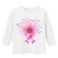 thumbnail image 3 of YUNAFFT Chemises Décontractées Unisexes pour Enfants Sensibilisation au Cancer du Sein Col Rond Trois-Quarts & Manches Longues Options, 3 of 4