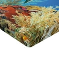 thumbnail image 2 of Ambesonne Underwater Fitted Sheet, Exotic Turtle Coral, Queen Size, Multicolor, 2 of 3