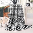 thumbnail image 2 of Black and White Geometric Boho Pattern Blanket,Comfortable Soft Flannel Throw Blanket,All Season,Warm Lightweight Blankets for Sofa Bed Couch Living Room Chair,60"x80", 2 of 4