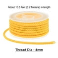 thumbnail image 2 of Unique Bargains 2 Packs Nylon Thread Twine Beading Cord 4mm Extra-Strong Braided Nylon Crafting String 3.2M/10.5 Feet, Golden, 2 of 7