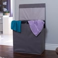 thumbnail image 3 of Collapsible Laundry Sorter with Lid, Gray, 3 of 9