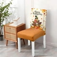 thumbnail image 2 of Thanksgiving Chair Covers Set of 6, Turkey & Pumpkin Festive Pastel Color Chairs Slipcover for Dining Room, Removable Washable Breathable Cover in The Kitchen Restaurant Holiday Decor, 2 of 6