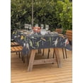 thumbnail image 2 of Outdoor Tablecloth with Umbrella Hole and Zipper, Grey Dinosaur Rectangle Table Cloth 60x120 Inch Waterproof Tablecloth, Vintage Letters Farm Animals Picnic Table Cover for Patio Camping, 2 of 7