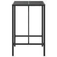 thumbnail image 2 of vidaXL Bar Table with Glass Top Black 70x70x110 cm Poly Rattan, 2 of 4