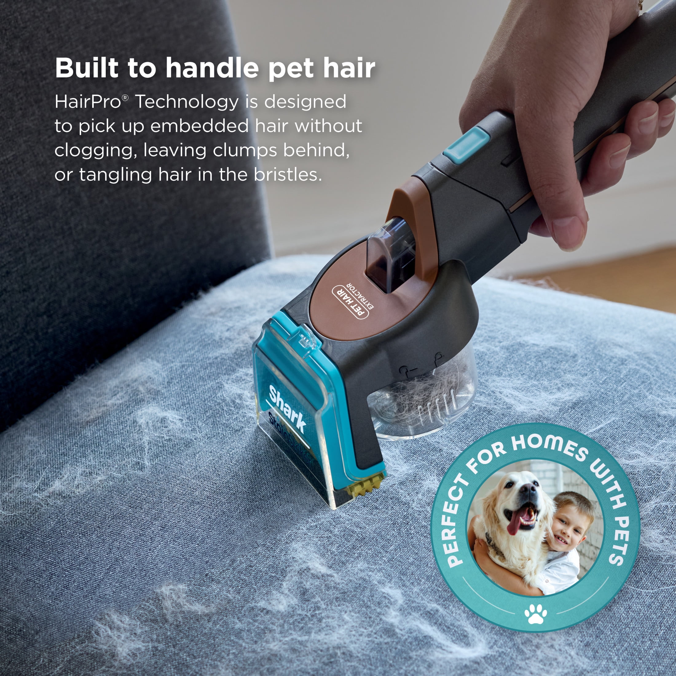 Shark StainStriker HairPro Portable Carpet, Upholstery & Rug Cleaner, Pet Friendly,Ultra-Powerful Stain & Odor Remover, 4 Tools, Cleaning Solutions, PX251 Bronze