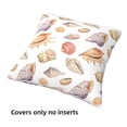 thumbnail image 3 of Throw Pillow Covers, Conch Shell No.J924 Soft Square Pillow Cases with Invisible Zipper for Couch Bed Sofa, Farmhouse Fall Home Decor 16"x16", 3 of 7